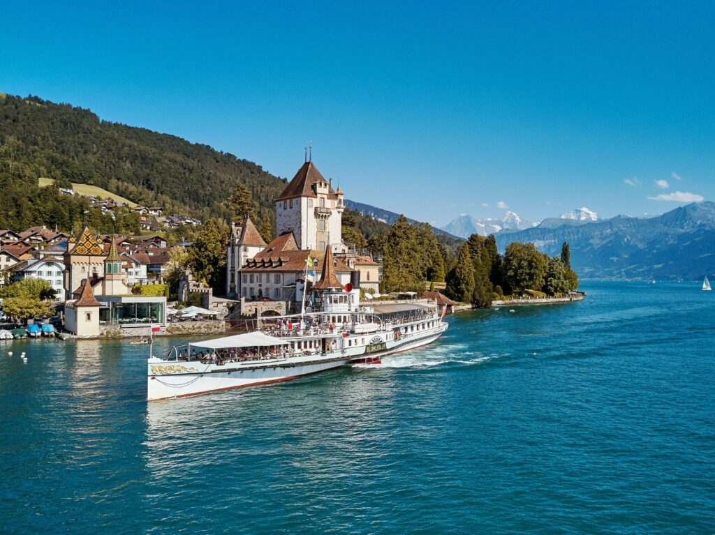 sunset boat cruise lake thun