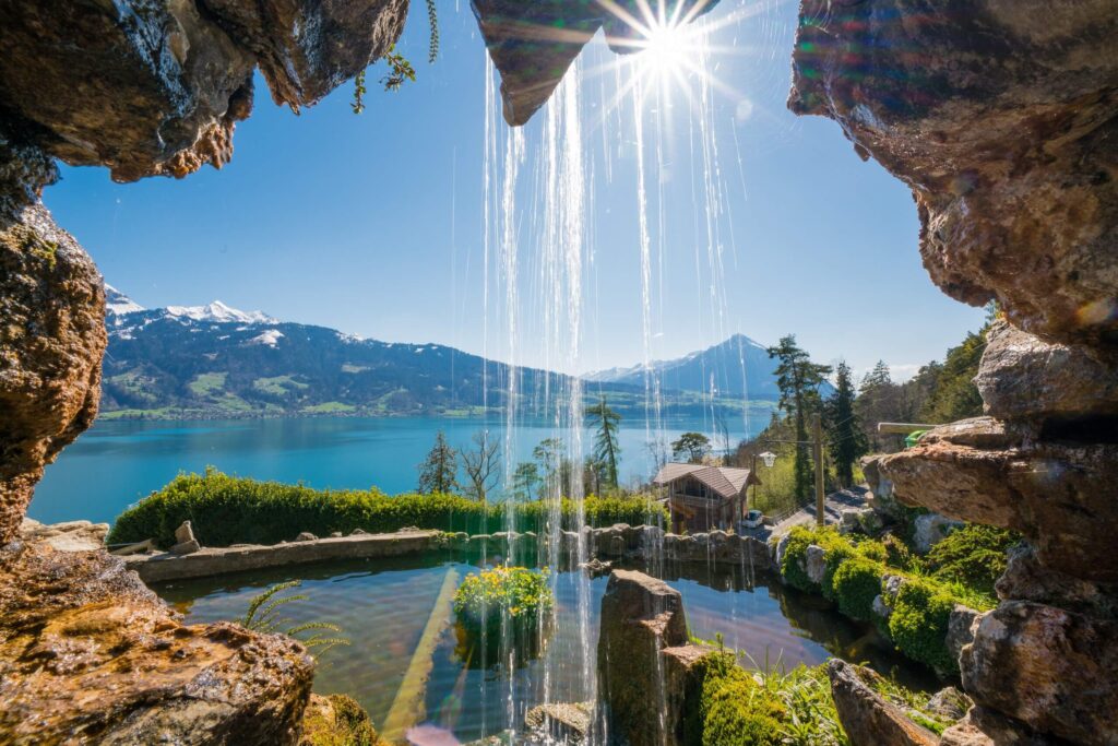 Lake-ing it in Interlaken the best water lake activities in Summer Switzerland Beatus caves Neuhaus walk trail (1)